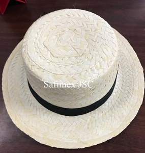 Wholesale Boater Straw Hat for Men with Custom Logo and <b>Band</b> Business & <b>Travel</b> Use Factory Direct From Vietnam - Product Image 5