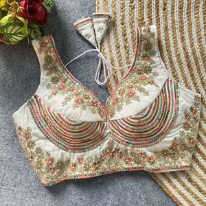 เสื้อเบลาส์พร้อมลายเย็บปักที่หนาดีไซน์สวยงามสำหรับงานปาร์ตี้ - Product Image 4