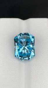 Topacio Azul, Gema Suelta, Corte Octogonal Brillante, Gema Natural Facetada de Calidad para Joyería - Product Image 5