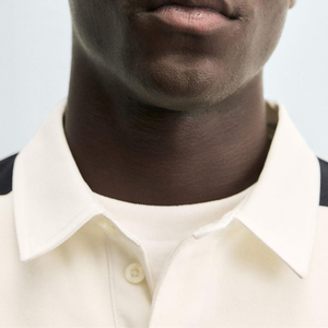 Polo à manches longues sur mesure en mélange coton/polyester, coupe ajustée pour homme - Product Image 5