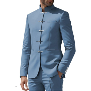 Chaqueta Tradicional Alpina para Hombre, Estilo Bávaro Alemán, Cuello Mao, Cierre de un Solo Botón, de Lana, para Oktoberfest - Product Image 5