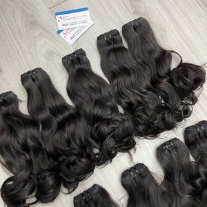 Extensions de cheveux humains vietnamiens de qualité supérieure, tissées à la machine, double épaisseur, ondulées naturelles, toutes longueurs, en stock, livraison rapide - Product Image 3