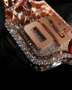 Colgante de Moissanita Plateada Estilo Hip Hop con Logotipo Personalizado y Nombre de Rapper Iced Out de Shining Jewelry Factory - Product Image 4