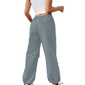 Outfitize International Women <b>Cargo</b> Pants Wholesale Low Rise <b>Y2K</b> Style Baggy Streetwear Trousers Custom Logo Apparel Bulk - Product Image 3