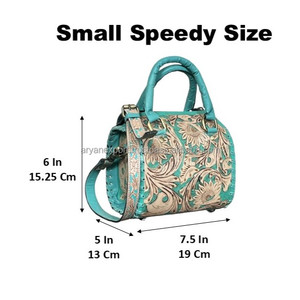 2026 Premium Pattern Floral Handcrfated Genuine Cow Leather Speedy Bag for Women's Designer Crossbody Travel Bags for Unisex - Product Image 2