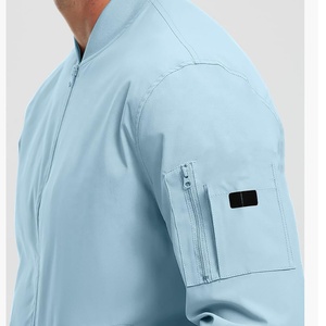 Veste bomber en cuir véritable coupe-vent pour homme, design personnalisé, promotionnelle, service OEM, veste d'hiver pour homme - Product Image 5