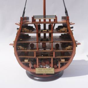 Estante de madera - Sección transversal del HMS Victory - Muebles náuticos modernos para sala de estar - Product Image 2