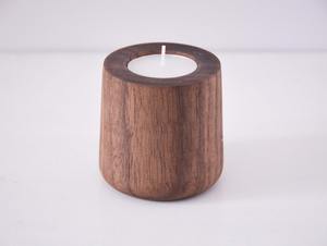 Porte-bougie en bois artisanal, article cadeau - Product Image 4