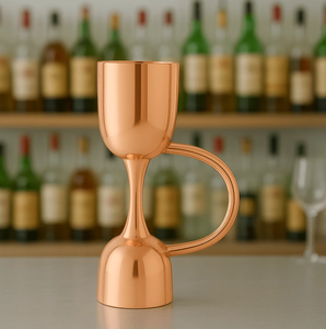 Verre doseur à bière en cuivre, design martelé tendance, tailles personnalisées et en promotion - Product Image 5