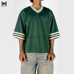 เสื้อฮอกกี้สตรีทแวร์ผ้าฝ้ายแท้ 100% แบบสั่งทำพิเศษ ทรงโอเวอร์ไซส์ บ็อกซี่ฟิต ยูนิเซ็กส์ เสื้อยืดกีฬา สไตล์ครอป สำหรับทีม - Product Image 5