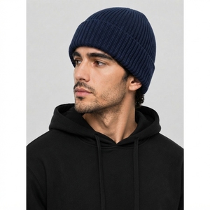Gorro de Punto Acrílico Ligero y Cálido para Hombre, Gorro de Invierno Cómodo y a la Moda para Exteriores, Venta al Por Mayor - Product Image 3