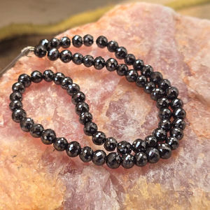 Perles de diamant Moissanite noires de 6 mm, taille facettée AAA, pour la création de bijoux - Product Image 1