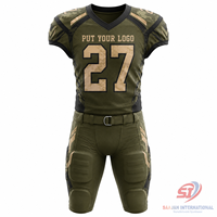 Ensemble d'uniformes de football personnalisés, maillot et pantalon d'équipe, style militaire, 100% polyester, impression numérique, fabricant OEM ODM