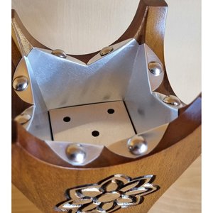 Quemador de Incienso Decorativo de Madera con Interior de Latón, Porta Incienso Árabe Tradicional, Colección de Regalos, Uso en Todas las Estaciones - Product Image 6