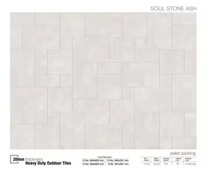 600x600 600x1200mm Texturas de granito de piedra natural Antideslizante 20mm Exterior Grande Porcelana gris claro Patio Baldosas resistentes - Product Image 6