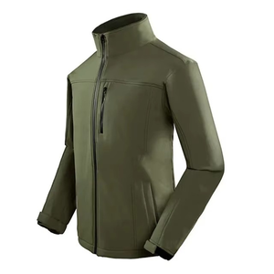 Chaqueta Softshell Verde Moderna, Ligera, para Senderismo y Viajes, con Logotipo Personalizado OEM, Resistente al Agua, Diseño Moderno para Hombre - Product Image 3