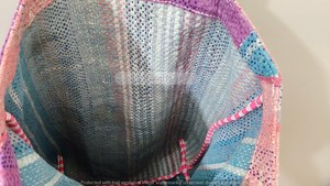 Bolsa de Mano Reutilizable de Moda, Ligera y Ecológica, de Algodón de Color Sólido Estilo Bohemio, con Diseño Acolchado Estampado, Abertura Superior, para Uso en Todas las Estaciones - Product Image 3