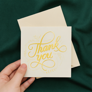 Carte de remerciement de luxe personnalisée avec enveloppe, impression dorée, carte de vœux pour emballage cadeau de mariage, papeterie - Product Image 4
