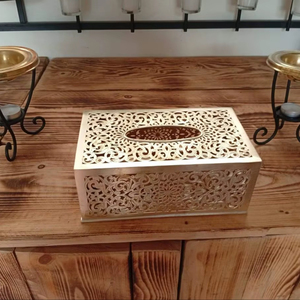 Luxury Decorative Metal <b>Tissue</b> Box <b>Holder</b> With Polished Finish For Home Bathroom <b>Kitchen</b> And Office Table Use - Product Image 1