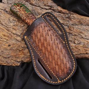 Couteau de boucher nordique industriel de 7,5 pouces en acier Damas fait main, avec manche personnalisé en forme de cône de pin, style Western - Product Image 5