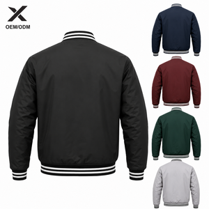 Veste à capuche de baseball pour homme X Sports City, en toile 100% nylon, couleur unie, boutons sur le devant, coupe régulière, résistante à l'eau - Product Image 2