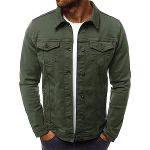 Veste en jean pour homme OEM, veste décontractée pour homme, veste d'automne, veste en jean à boutons, veste en jean oversize pour homme - Product Image 1