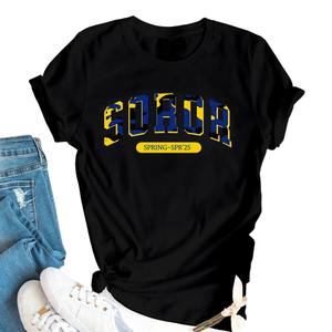 T-shirt personnalisé Sigma Gamma Rho, bleu royal, à manches courtes, avec motif graphique, vêtements personnalisés avec lettres grecques, tenue décontractée d'été - Product Image 1