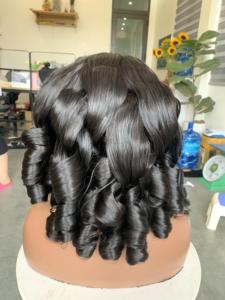 Prix de gros de cheveux humains vietnamiens de couleur personnalisée Bouncy cuit à la vapeur - Product Image 4