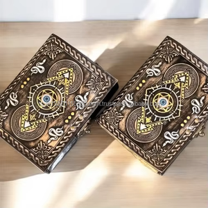 Diario y Grimorio de Cuero Vintage con Borde Irregular, Libro de Hechizos del Tercer Ojo, 10x7 Pulgadas, 260 Hojas, Personalizable, ¡Gran Venta! - Product Image 3