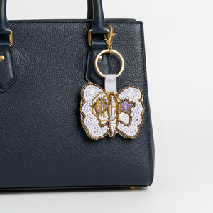 Custom Beaded Floral Letter G <b>Bag</b> <b>Charm</b> Handmade Seed Bead Keychain Purse <b>Charm</b> Handbag Accessory Wholesale Gift - Product Image 5
