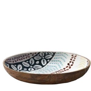 Bol à salade en bois d'acacia fait main et personnalisé, design contemporain, pour la maison et les réceptions, bol de service durable - Product Image 1