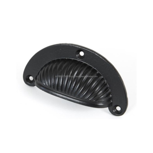 Minimalist Adjustable <b>Black</b> Iron Cup Drawer Handle Vintage <b>Cabinet</b> Hardware for Living Room Furniture - Product Image 4