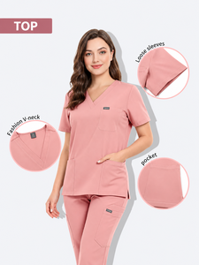 Uniforme Médico de una Pieza para Mujer, Marca DHL, Personalizado, de Poliéster/Rayón, Estilo Moderno, para Hospital y Enfermería, Venta al Por Mayor, ODM - Product Image 1