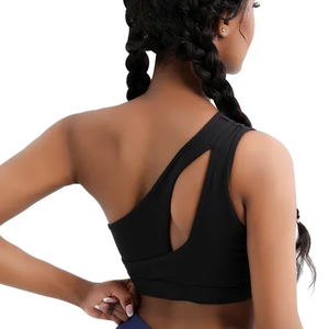 Custom Adjustable Spandex Padded Women Fitness Workout Training Running <b>Gym</b> Yoga Sports Women's Sports Bra Racerback Design - Product Image 3