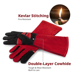 Gants de soudeur en cuir pleine fleur résistants au feu et durables, gants de sécurité résistants à la chaleur pour le travail, gants de sécurité pour le soudage et les outils manuels en métal - Product Image 4