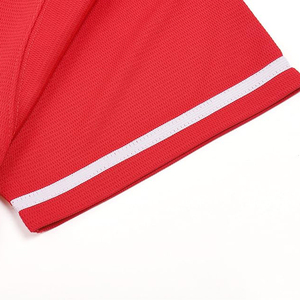 Classic <b>Red</b> Baseball Jersey White Piping Accents Timeless Team Sportswear For Baseball And Softball Leagues - Product Image 3