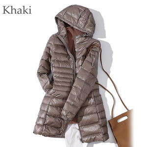 Women's Long Waterproof Eco-Friendly Memory Fabric Reversible Parka Jacket Zipper Closure Hood Winter Puffer Coat Plus Size - Product Image 1