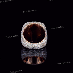 VVS Moissanite Diamond Custom Number <b>Ring</b> Iced Out 925 Silver Hip Hop Statement <b>Men</b> Women Party Wear <b>Ring</b> - Product Image 3