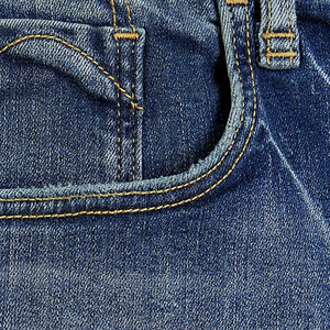 Jean en denim personnalisé pour femme, taille haute, bleu clair, coupe crayon, en coton, décontracté, grande taille, hiver, effet usé - Product Image 3