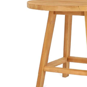 Table ronde stable et écologique pour l'extérieur, au design minimaliste et en bois de teck, pour la décoration de meubles de maison - Product Image 6