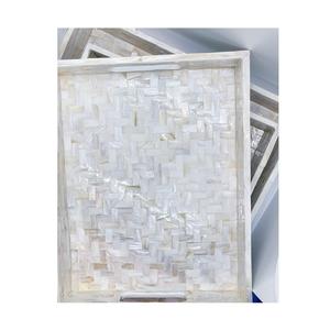 Bandeja de Nácar de Primera Calidad con Diseño de Hoja Redonda, Organizador de Vino, Artesanía, Superventas - Product Image 4