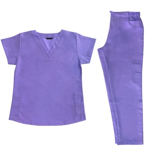 Conjuntos de Uniformes Médicos Personalizados, Cómodos, de Manga Corta, Unisex, Transpirables, para Enfermeras, con Detección de Agujas, Material de Viscosa - Product Image 1