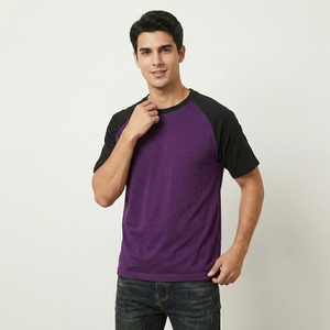 Wholesale Colorful Raglan Short Sleeves Summer Loose Work Team T-shirts with <b>Logo</b> Oversized tshirt in youth and adult sizes - Product Image 4