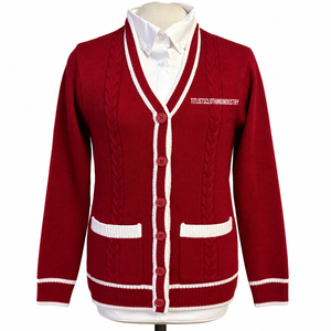 Pulls à col en V de haute qualité Delta Greek pour les logos de sororités/fraternités/écoles/collèges/universités, cardigans tricotés - Product Image 3