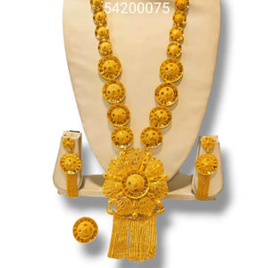 AWAIS HOUSE Collar de Diamantes con Engaste de Garra Infinito Chapado en Oro de 6 Gramos para Mujer Africana, Regalo de Compromiso, Fiesta de Boda, Estilo Hiphop - Product Image 1