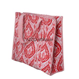 Bolsa de Playa Grande, Hecha a Mano, 100% Algodón, Estampada, con Asa Larga, Reutilizable para Viajes y Uso Diario, Ideal para Regalo - Product Image 1