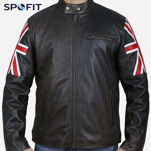 Chaqueta de Cuero para Hombre con Logotipo de Marca Moderna, Cuello Alto, Color Liso, Casual, Invierno, Impermeable, Transpirable, Nueva, Confiable - Product Image 5