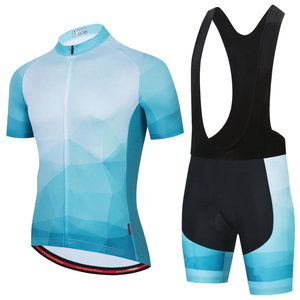Conjuntos de Uniformes de Ciclismo para Hombre de Alta Calidad con Diseño de Logotipo Personalizado, Pantalones Cortos Ajustados con Tirantes, 100% Poliéster, Transpirables y Sin Costuras - Product Image 5