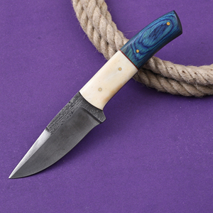Handmade Fixed Blade Utility <b>Knife</b> Industrial Grade Wood <b>Bone</b> <b>Handle</b> Leather Sheath Full Tang 1095 Steel Hunting Camping Custom - Product Image 2