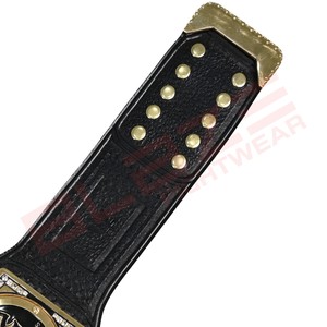 Cinturón de Campeón Indiscutible de Roman Reigns, Chapado en Oro, Decorado con Pedrería, Hebilla con Placa, Estilo Casual, Cinturón de Cuero - Product Image 5